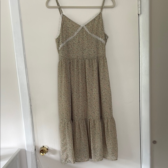 Dazy Dresses & Skirts - Green Tiered Ruffled Midi Sundress